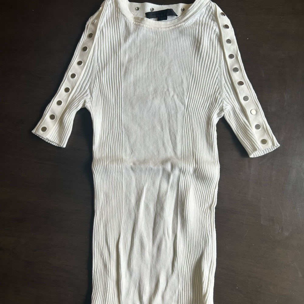 Alexander wang white ribbed shirt